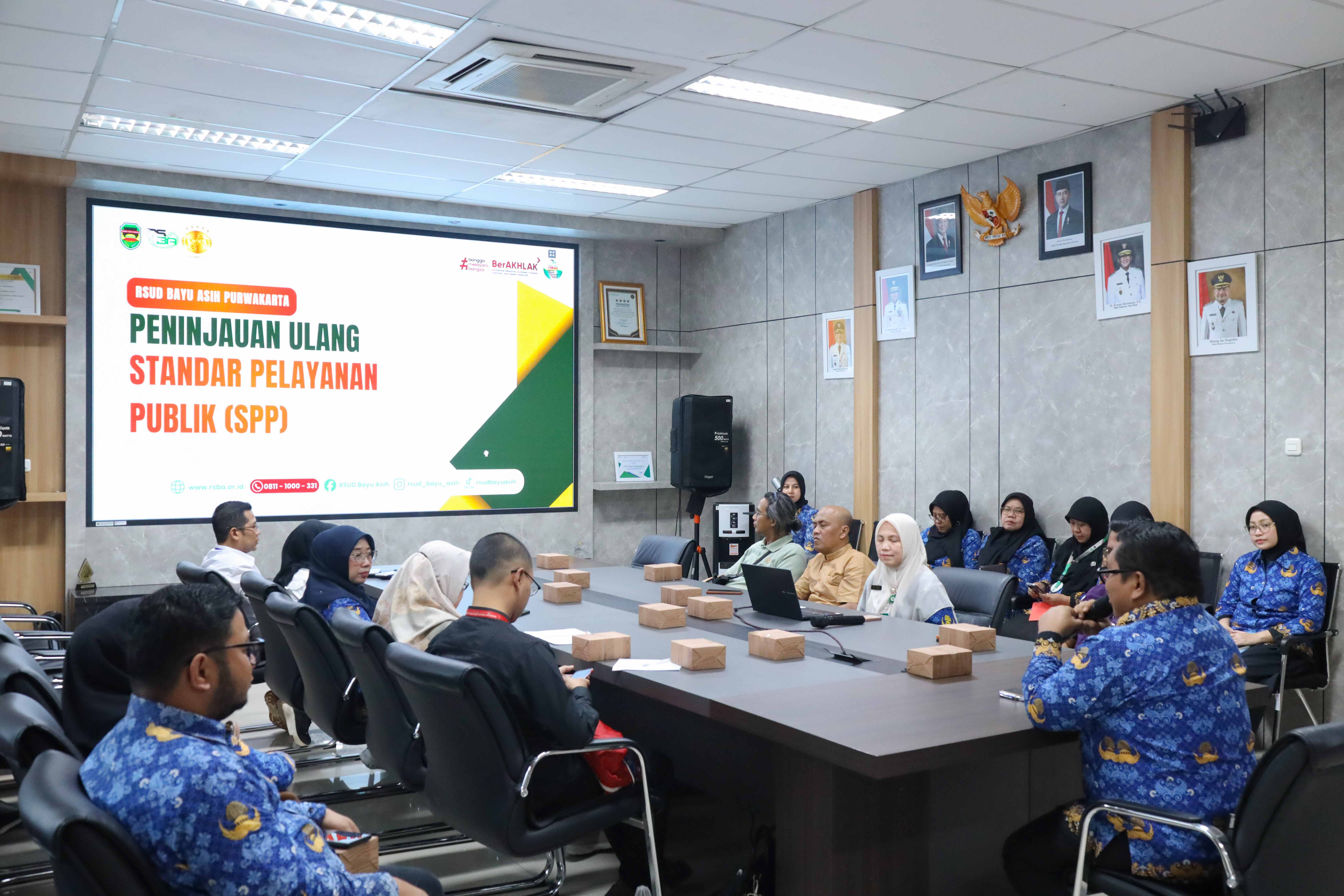 Rapat Evaluasi Standar Pelayanan Publik (SPP) RSUD Bayu Asih