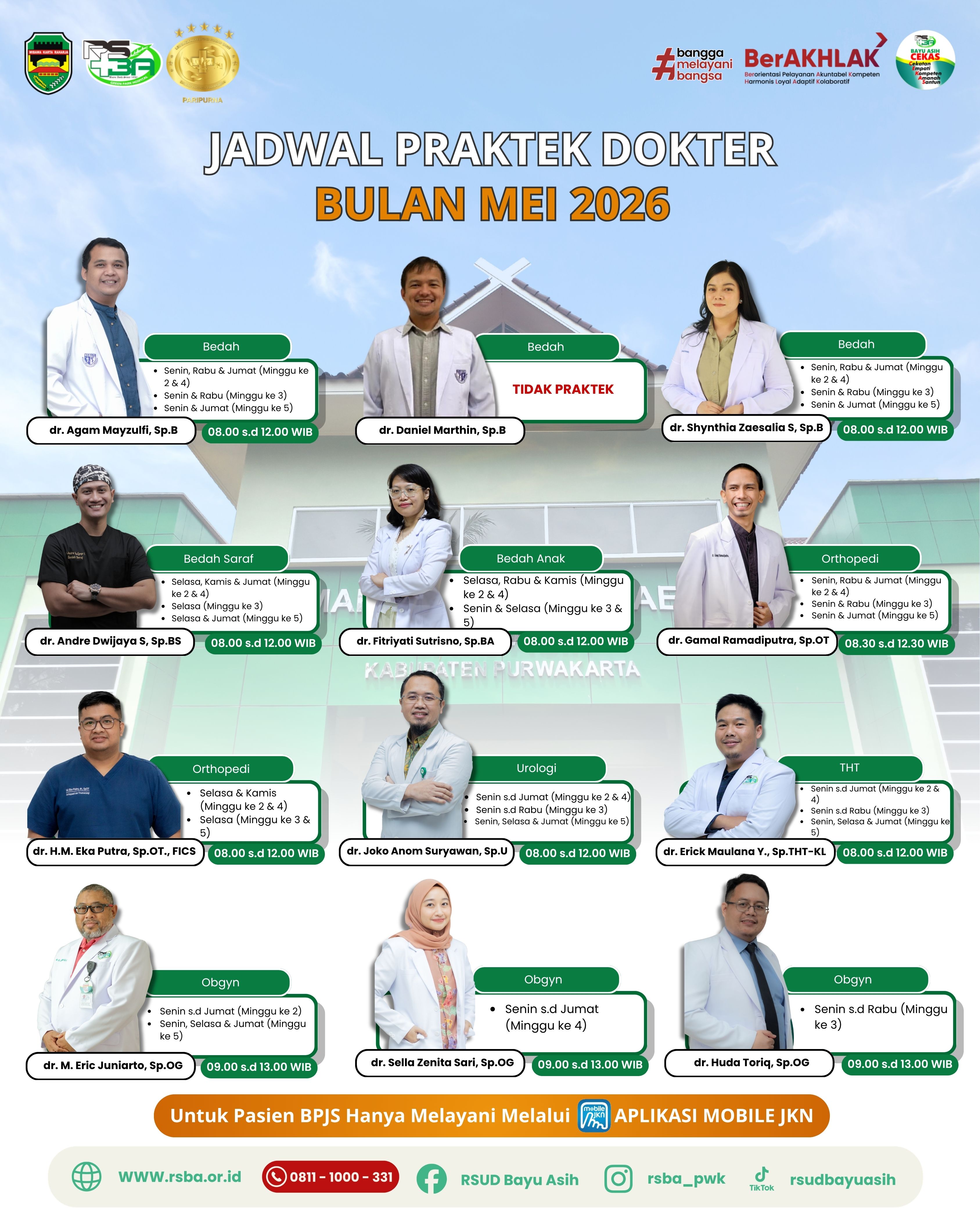 Jadwal Dokter Mei 2026