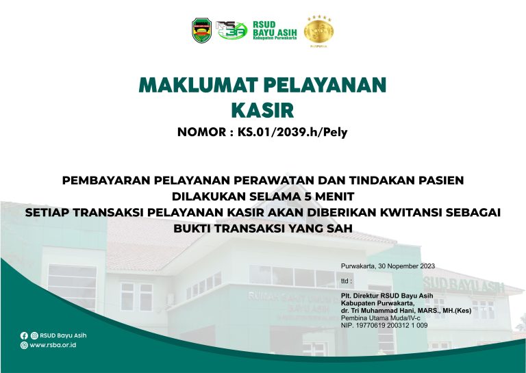 Maklumat Pelayanan Kasir